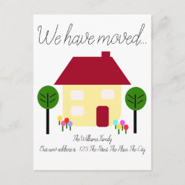 We hebben een nieuw adres verplaatst briefkaart
