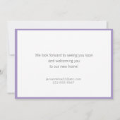 We hebben een nieuw adres verplaatst notitiekaartje (Achterkant)