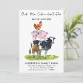 We hebben een nieuw adres verplaatst voor moderne  aankondiging (Staand voorkant)