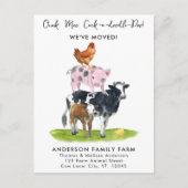 We hebben een nieuw adres verplaatst voor moderne  aankondigingskaart (Voorkant)