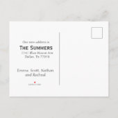 We hebben een nieuw adresbericht verplaatst om het aankondigingskaart (Achterkant)