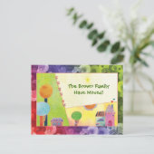 We hebben een nieuw Briefkaart voor thuisaankondig (Staand voorkant)