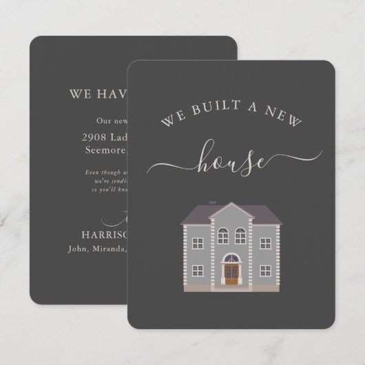 We hebben een nieuw huis gebouwd dat we hebben aan (Voorkant / Achterkant)