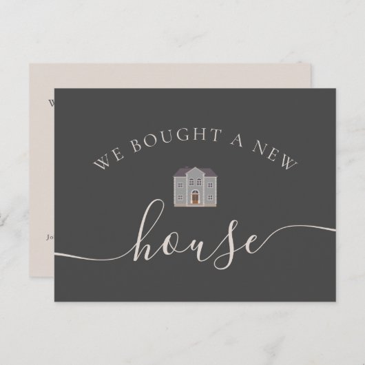 We hebben een nieuw huis gekocht dat we hebben aan aankondigingskaart (Voorkant / Achterkant)