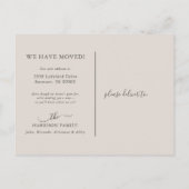 We hebben een nieuw huis gekocht dat we hebben aan aankondigingskaart (Achterkant)