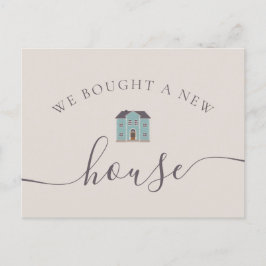 We hebben een nieuw huis gekocht voor een cream en aankondigingskaart