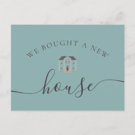 We hebben een nieuw huis gekocht voor een cream en aankondigingskaart