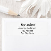 We hebben een nieuw retouradres verplaatst etiket (Insitu)