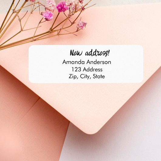 We hebben een nieuw retouradres verplaatst etiket