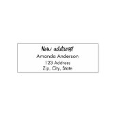 We hebben een nieuw retouradres verplaatst  zelfinktende stempel (Design)