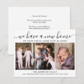 We hebben een nieuw startadres dat 3 foto's verpla aankondiging (Voorkant / Achterkant)