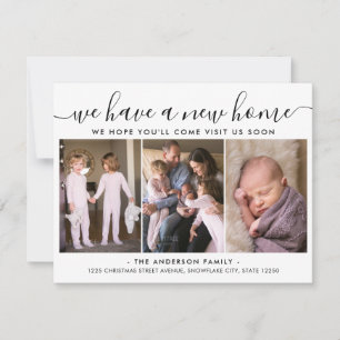 We hebben een nieuw startadres dat 3 foto's verpla aankondiging