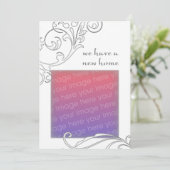 we hebben een nieuw thuis : witte bloei aankondiging (Staand voorkant)