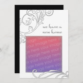 we hebben een nieuw thuis : witte bloei aankondiging (Voorkant / Achterkant)