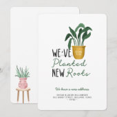 We hebben een nieuw Waterverf Plant met wortels ge Aankondiging (Voorkant / Achterkant)