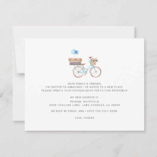 We hebben een nieuwe Adres Boho Bewegende Aankondi Aankondiging (Achterkant)