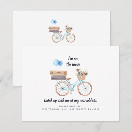 We hebben een nieuwe Adres Boho Bewegende Aankondi Aankondiging (Voorkant / Achterkant)