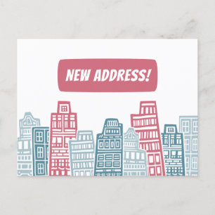 We hebben een nieuwe adres verhuis aankondiging ve briefkaart