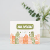 We hebben een nieuwe adresbewegende aankondigkaart briefkaart (Staand voorkant)