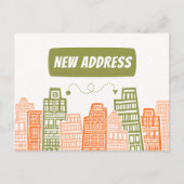 We hebben een nieuwe adresbewegende aankondigkaart briefkaart (Voorkant)