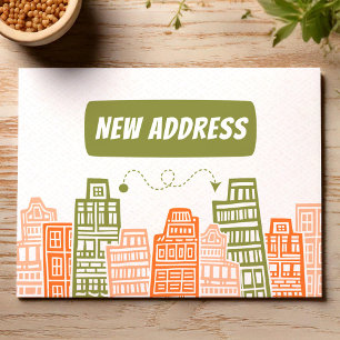 We hebben een nieuwe adresbewegende aankondigkaart briefkaart