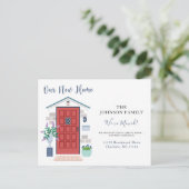 We hebben een nieuwe adreswijziging doorgevoerd briefkaart (Staand voorkant)