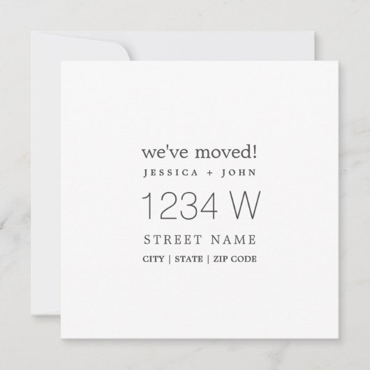 We hebben een nieuwe eenvoudige, moderne aankondig save the date (Voorkant)