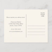 We hebben een nieuwe eenvoudige moderne Kantoor-sk Aankondigingskaart (Achterkant)