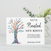 We hebben een nieuwe familiestructuur gepland aankondiging (Staand voorkant)