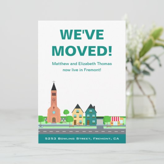 We hebben een nieuwe mededeling over adreswijzigin aankondiging (Staand voorkant)