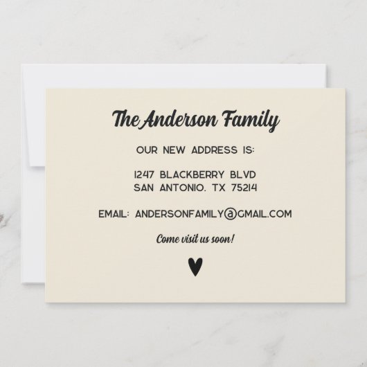 We hebben een nieuwe mededeling over adreswijzigin aankondiging (Achterkant)