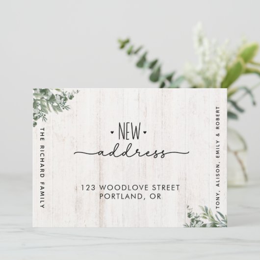 We hebben een nieuwe mededeling over adreswijzigin aankondiging (Staand voorkant)