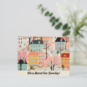 We hebben een nieuwe mededeling over adreswijzigin briefkaart (Staand voorkant)