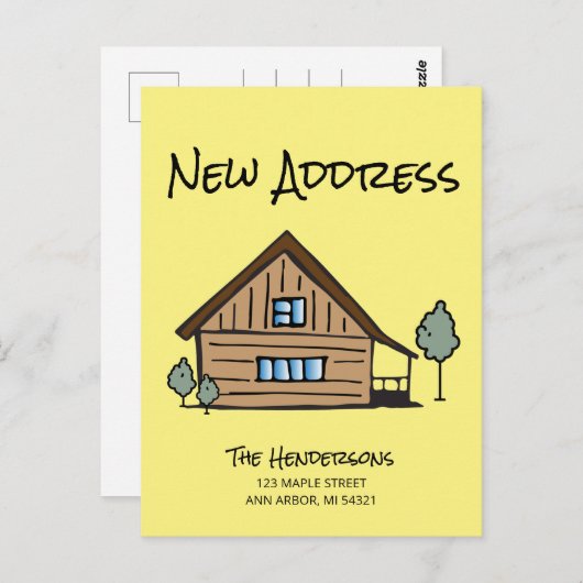 We hebben een nieuwe mededeling over adreswijzigin briefkaart (Voorkant / Achterkant)