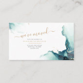 We hebben een nieuwe mededeling over adreswijzigin visitekaartje (Voorkant)