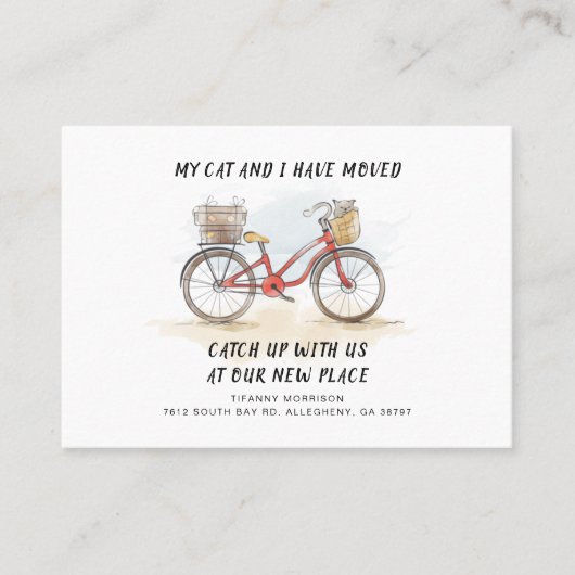 We hebben een nieuwe mededeling over adreswijzigin visitekaartje (Voorkant)