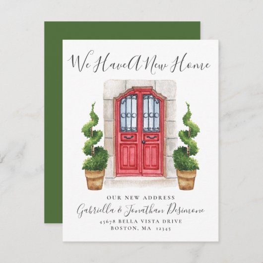 We hebben een nieuwe roodbruine Waterverf voor thu Aankondiging (Voorkant / Achterkant)