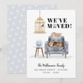 We hebben een nieuwe Thuishond en een kat-slapende Aankondiging (Voorkant / Achterkant)