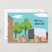 We hebben een nieuwe wijziging van adres voor thui aankondigingskaart (Voorkant / Achterkant)