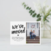 We hebben een nieuwe wijziging van adresfoto's ver aankondigingskaart (Staand voorkant)