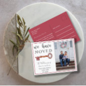 We hebben een rode foto gemaakt. aankondigingskaart