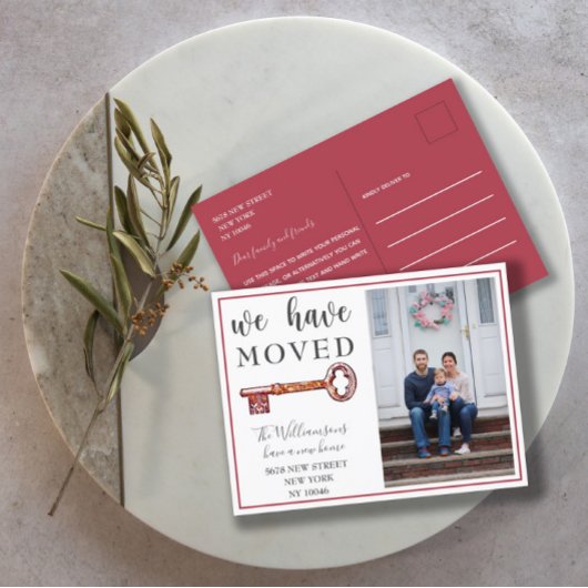 We hebben een rode foto gemaakt. aankondigingskaart