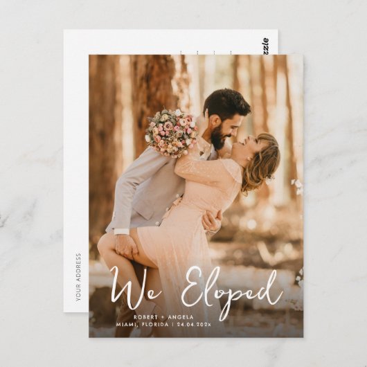 we hebben een romantische trouwaankondiging ontwik briefkaart (Voorkant / Achterkant)