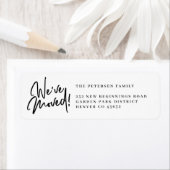 We hebben een simpel zwart-wit adreslabel verplaat etiket (Insitu)