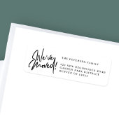 We hebben een simpel zwart-wit adreslabel verplaat etiket