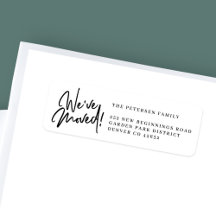 We hebben een simpel zwart-wit adreslabel verplaat