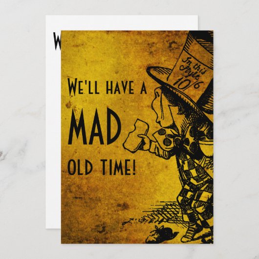 We hebben een slechte oude tijd! (Mad Hatter - gou Kaart (Voorkant / Achterkant)