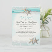 We hebben een Starfish  Beach bruiloft gehad Kaart (Staand voorkant)