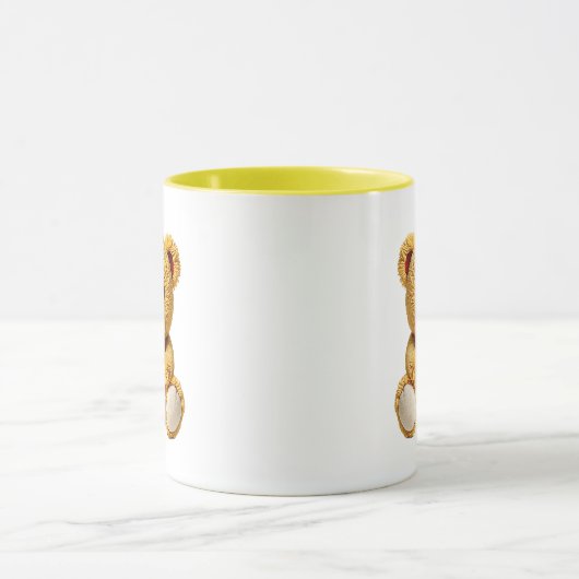 We hebben een teddybeer, een echt hart. mok (Midden)