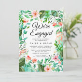 We hebben een Tropisch Verloving aangekondigd Kaart (Staand voorkant)